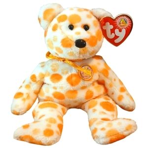 Ty Alani Orange and White Beani Baby Julio 2004